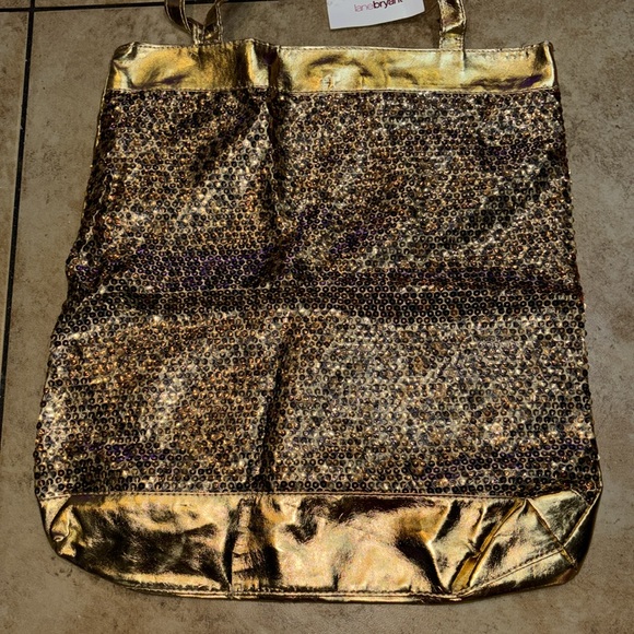 NWT Lane Bryant Gold Sequin Sparkly Tote Bag - Picture 2 of 6